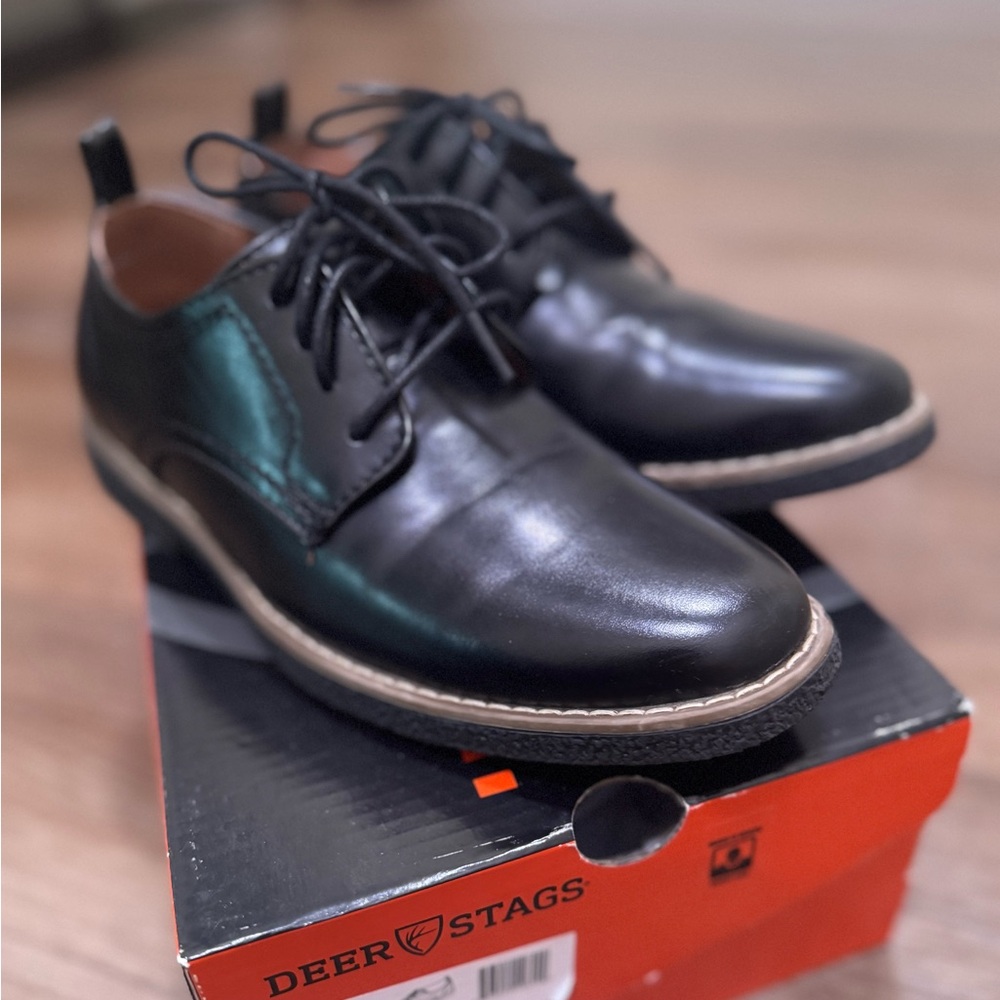 Deer Stags Classic Black Leather Dress Shoes